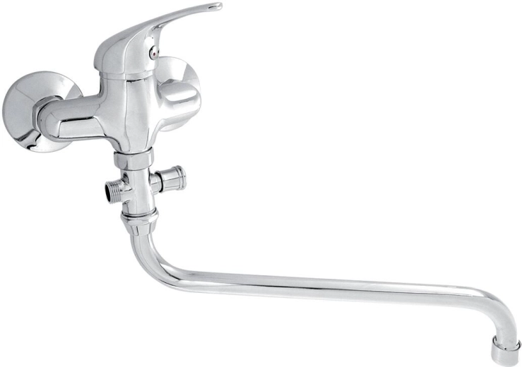 Nástenná vaňová batéria TITANIA IRIS, chróm, ramienko 330 mm