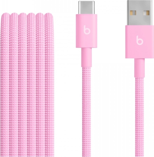 Pletený kábel Beats USB-A na USB-C 1,5 m – turboružový