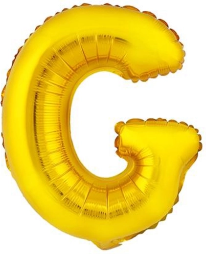 Fóliový balónik písmeno G 30 cm zlatý