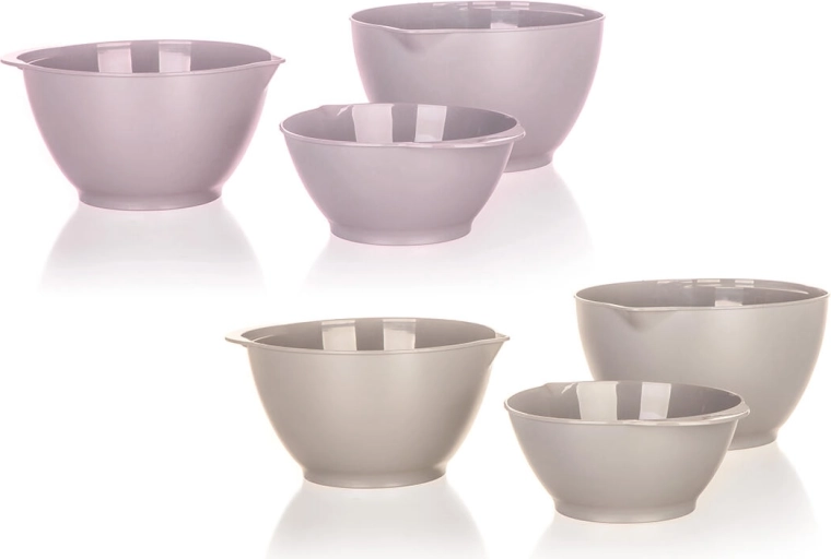 Šľahacie misy sada 3 diely plast mix farieb 1–3 l