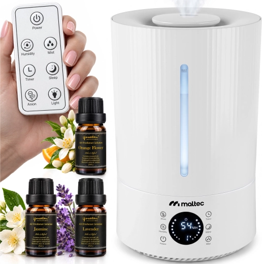Ultrazvukový zvlhčovač vzduchu s ionizáciou a aromaterapiou 5 l