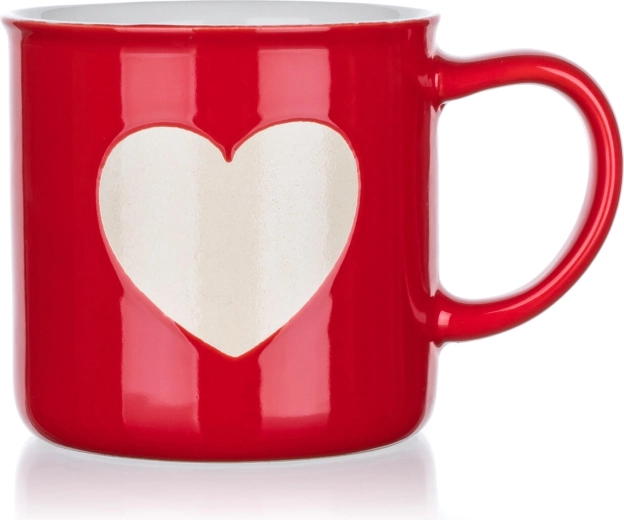 Keramický hrnček White heart 350 ml
