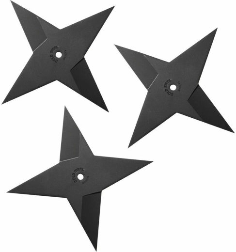 Vrhacie hviezdice Cold Steel Sure Strike Medium, uhlíková oceľ, 3 ks