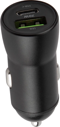 Autonabíjačka MAXLIFE MXCC-04 20W s USB-C a USB, čierna