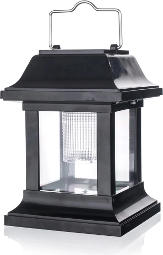 Solárna lampa 1 LED čierna