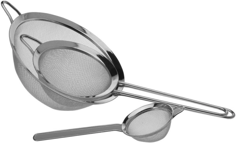 Sada nerezových kuchynských sít 8/14/20 cm, 3 ks