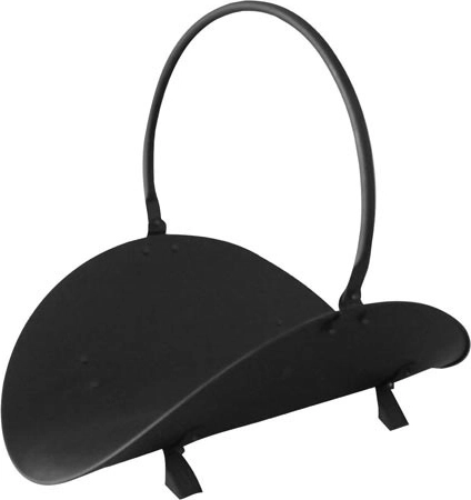 Prenosný stojan na krbové drevo, čierny kov