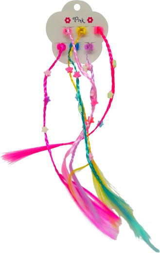 Farebné sponky do vlasov s dúhovým príveskom, sada 6 ks