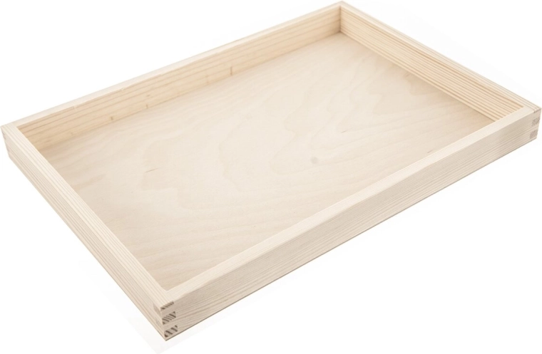 Drevený servírovací tác béžový 35 × 25 cm