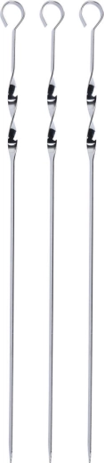 Ploché nerezové grilovacie ihly 45 cm (3 ks)