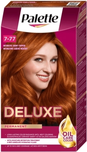 Palette Deluxe 7-77 intenzívne žiarivo medená farba na vlasy 50 ml