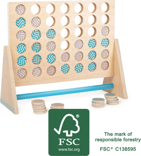 Drevená hra Štyri v rade XXL