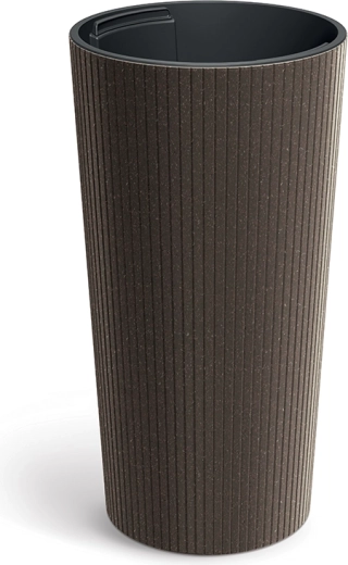 Kvetináč Lamia Slim Eco Wood 25 cm káva