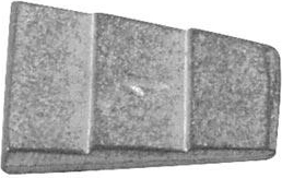 Kovový zaistený klin 21 × 25 mm (20 ks)