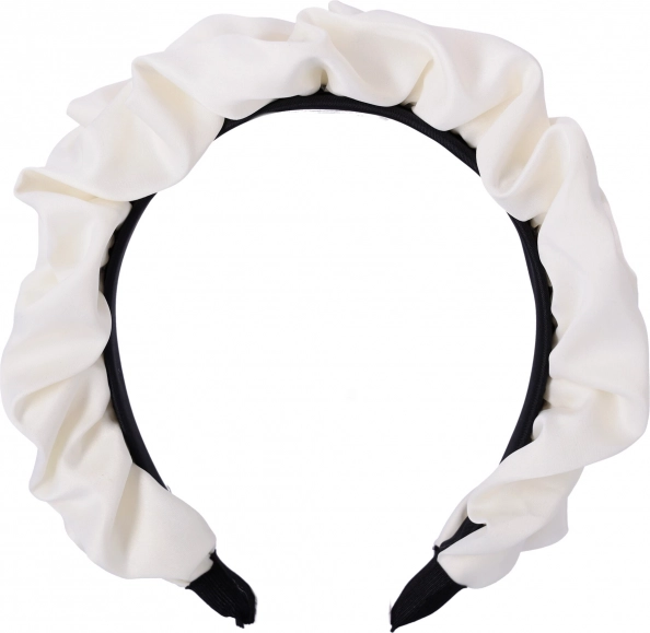 Saténová čelenka do vlasov - biela