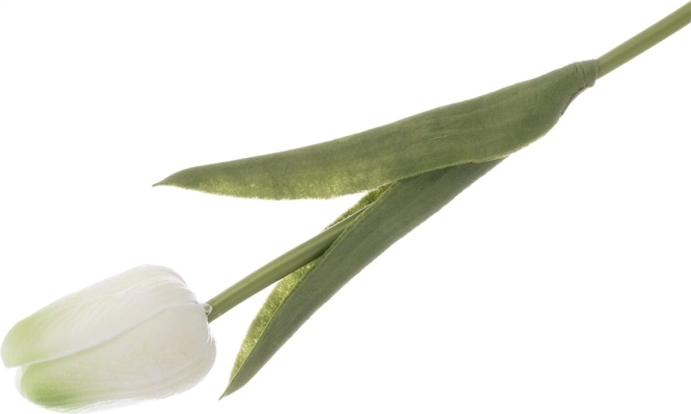 Tulipán z plastu (UH) biely/žltý 33 cm