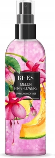 Trblietavý telový sprej BI-ES Melon Pink Flowers 200 ml