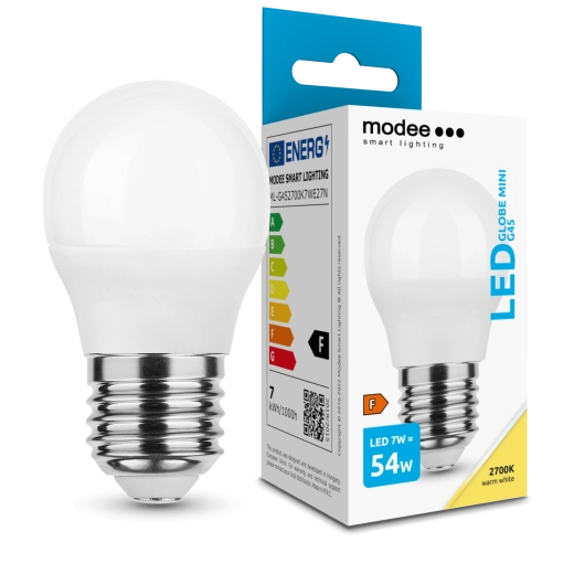 Modee LED žiarovka Globe Mini G45 7 W E27, 700 lm, teplá biela