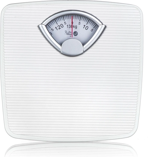 mechanická osobná váha 130 kg v bielej farbe PU-07