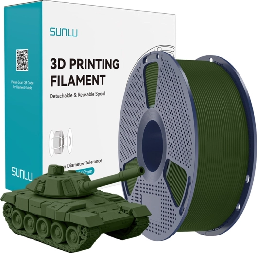 Sunlu PLA+ vysokorýchlostný filament 1,75 mm – olivová