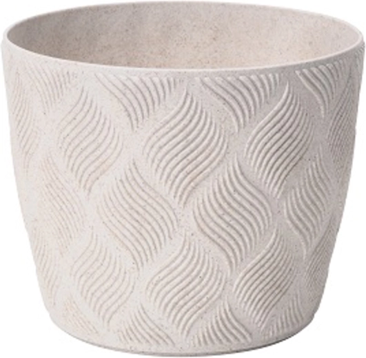 Kvetináč FLOW Petit Eco Wood 23 cm biely