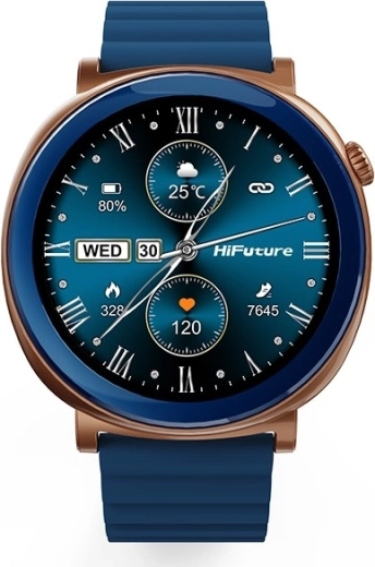 Inteligentné hodinky Aurora s AMOLED displejom a AI hovormi – modré