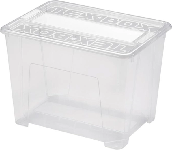 Plastový úložný box s vekom HEIDRUN TexBox 21 l
