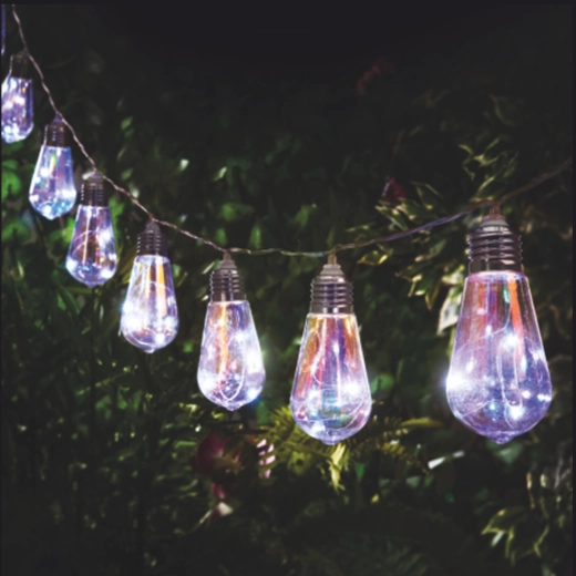 Solárna záhradná girlanda FELISI 10 LED, studená biela, 3,8 m