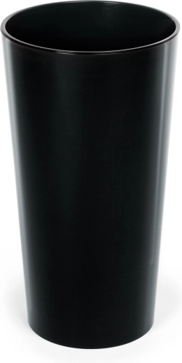 Kvetináč Lilia 30 cm s vložkou, čierny lesklý