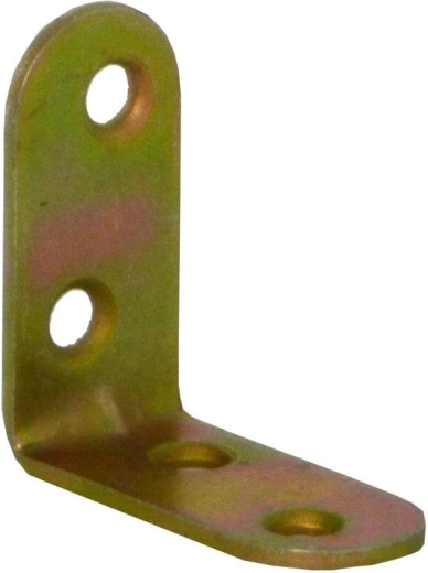 Uholník s prelismi 40×18×2 mm, žltý pozink, balenie 20 ks