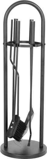 Súprava krbového náradia – metlička, lopatka, kliešte a kutáč