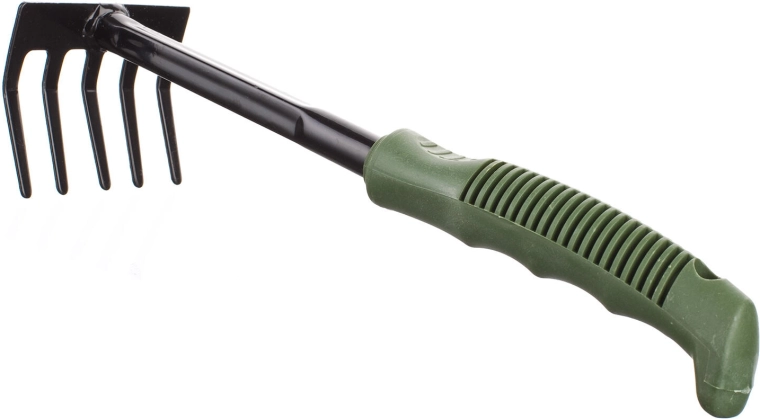 Ručné záhradné hrabličky s 5 hrotmi a ergonomickou rukoväťou 28 cm