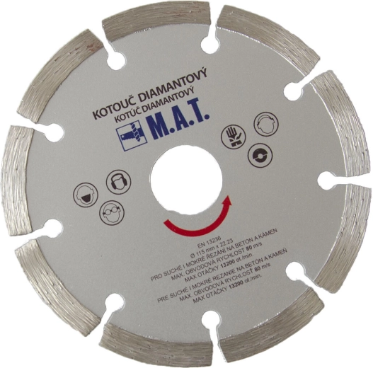 Diamantový segmentový kotúč 115 mm