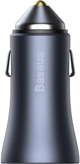 Autonabíjačka BASEUS Golden Contactor Pro 40 W s USB‑A a USB‑C, PD/QC4.0+/SCP + kábel USB–USB‑C 1 m (sivá)