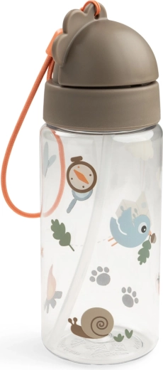 Done by Deer fľaša so slamkou Tiny trails piesková 350 ml