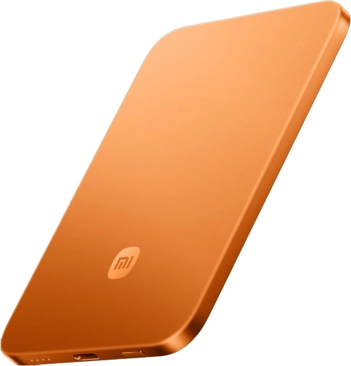 Ultratenká magnetická powerbanka 5000 mAh 15 W oranžová
