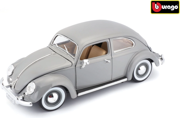 Model auta Volkswagen Käfer-Beetle 1955 sivý 1:18