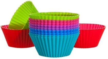 Silikónové košíčky na muffiny a cupcakes 6 × 2,7 cm, mix farieb, 12 ks CULINARIA Red