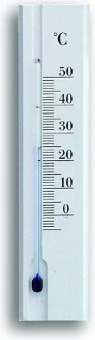 Izbový drevený teplomer 15 cm – biely