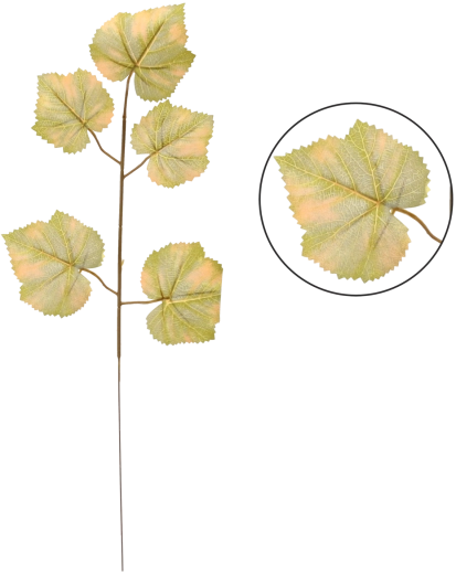 Umelá vetva s bukovými listami 57 × 20 cm, zelená (balenie 12 ks)
