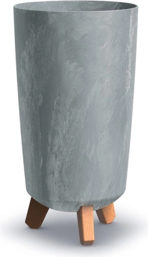 kvetináč slim s betónovým efektom 19,5 cm, sivý