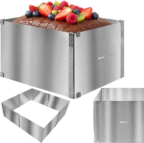 Ruhhy nastaviteľný obdĺžnikový cukrársky rám z nehrdzavejúcej ocele 15 cm