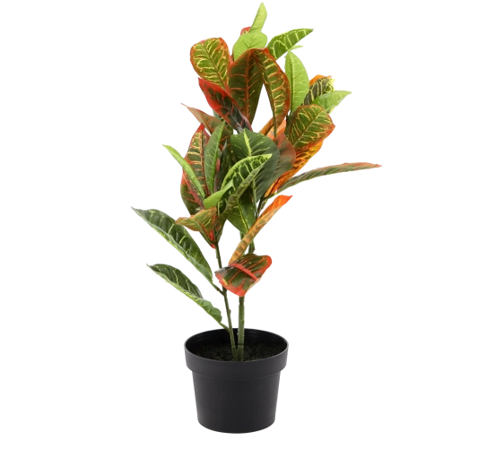 Umelá rastlina do kvetináča 58 cm, realistické pestro sfarbené listy
