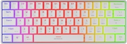 Genesis Thor 660 g2 bezdrôtová mechanická klávesnica US RGB biela