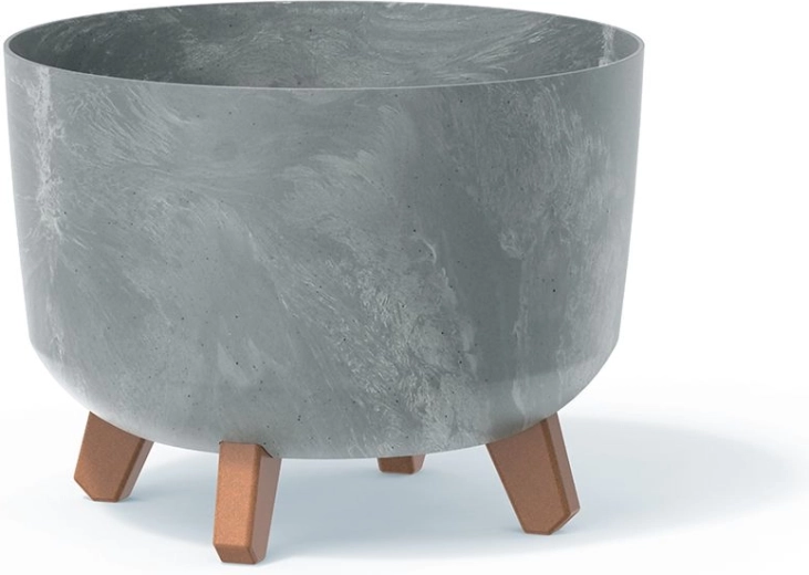 Kvetináč s betónovým efektom 29 cm sivý GRACIA