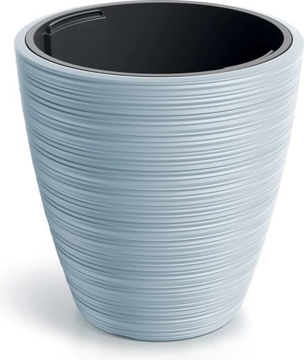 Kvetináč Vena round s vložkou 19,8 cm svetlosivý