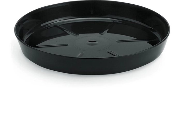 čierny podstavec pod kvetináč 17 cm LAMELA, lesklý polypropylén