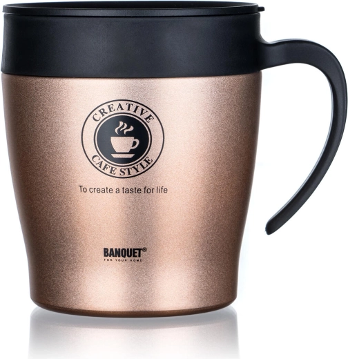 Termopohár TAZZA 330 ml hnedá metalíza