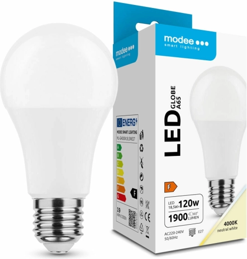 LED žiarovka Globe A65 18,5 W E27 4000 K 270°