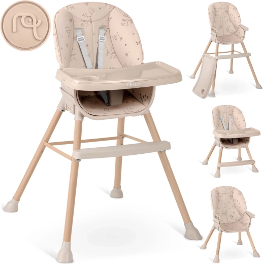 Jedálenská stolička NUKIDO Tilo 3v1 béžová